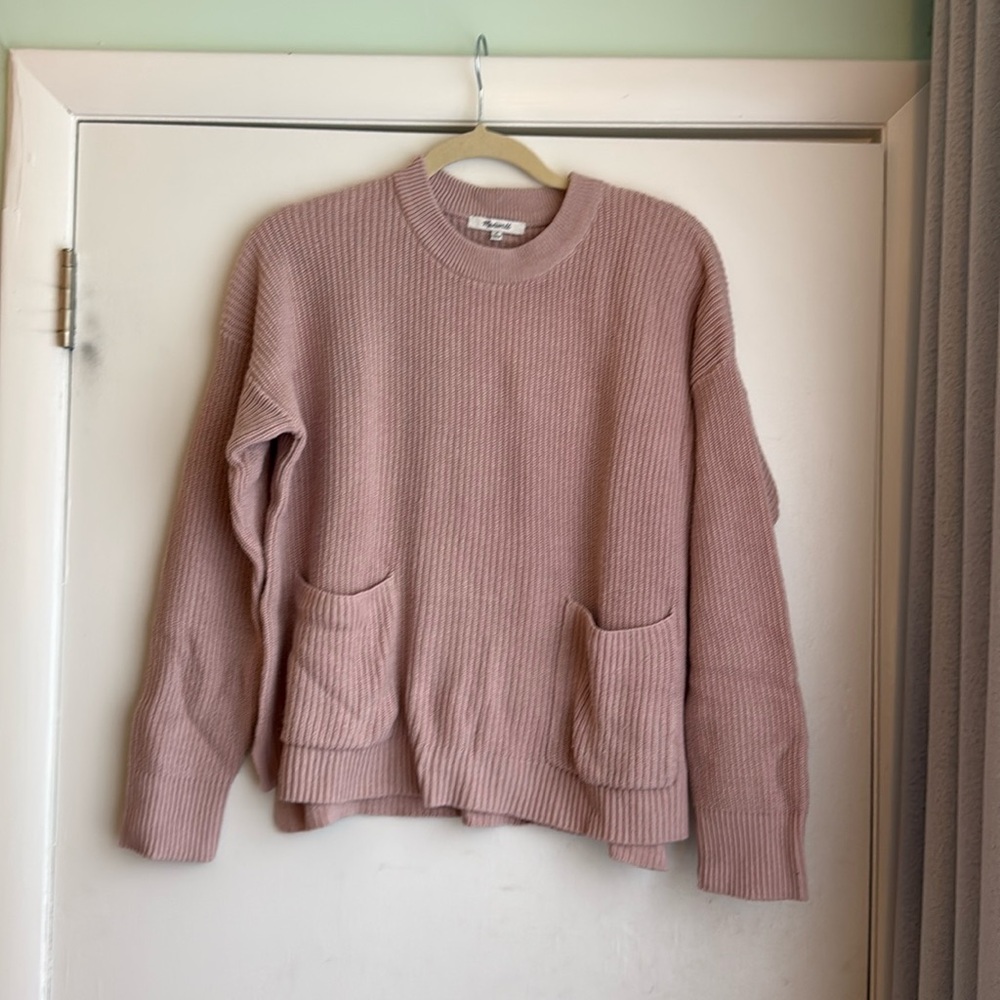 Madewell sweater, light pink, size medium